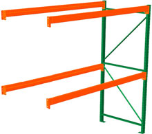 Pallet Rack Adder - 72w x 48d x 96h, 2 Beam Levels - 4000 Cap. Beams