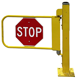 AisleCop High-Duty Cycle Pedestrian Gate - 38" Opening w/ Hinge Post