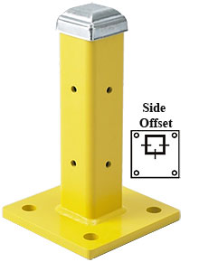 12" Side offset Post with Cap, Single High
