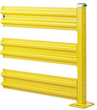 Steel Guard Rail - Triple High Adder - 5 ft. W at post centers x 42 in. H