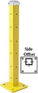 42" Side offset Post with Cap, Triple High