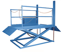 Surface Mounted Dock Lift with 6ft x 8ft platform - 5500 lb. Capacity - built in power unit