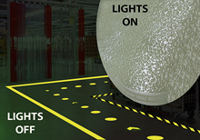Photoluminescent floor markings