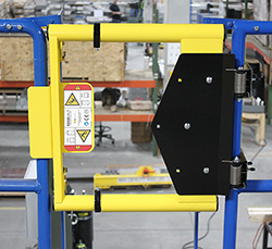 Adjustable Ladder Safety Gate - Yellow, 18" to 36" Opening
