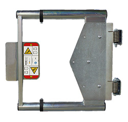 Adjustable Ladder Safety Gate - Zinc Finish, 18" to 36" Opening