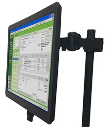 Single Monitor Holder - Post Mount, 20 lb. Capacity, Up to 27"
