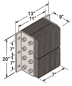 Extra Thick Dock Bumper - 20"x11" x 9"