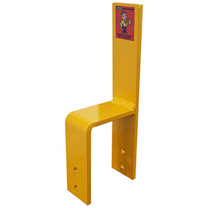 Beam-Mounted Pallet Stop - Flush Mount, for 4" to 6.5"H Beams, with Drill-Through Hardware