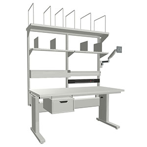 Heavy-Duty Packing Workstation - Manual Adjustment, 60"W x 30"D Top