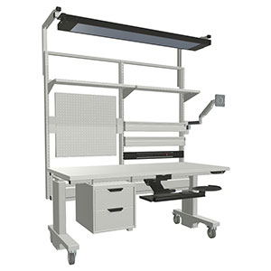 Assembly Workstation - Electric Adjustment, 60"W x 30"D Top with Casters