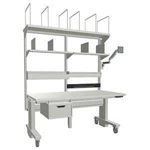 Packing Workstation - Electric Adjustment, 60"W x 30"D Top with Casters