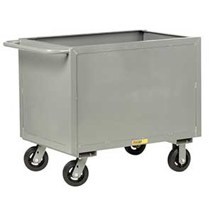 4-Sided Solid Box Truck - Low Profile, 24" x 36" Deck, 6" Rubber Casters