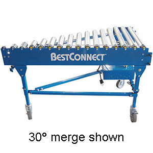 BestConnect Modular Conveyor - 45-degree Left Hand Merge, 30" W
