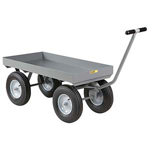 5th Wheel Wagon - 30" x 60" Deck, 3" Sides, 16" Pneumatic Wheels, 3000 lb. Cap.