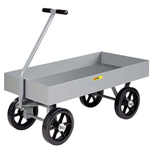 5th Wheel Wagon - 30" x 60" Deck, 6" Sides, 12" Mold-on Rubber Wheels, 3500 lb. Cap.