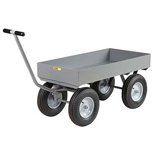 5th Wheel Wagon - 24" x 48" Deck, 6" Sides, 16" Pneumatic Wheels, 3000 lb. Cap.