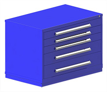 Rack Engineering Modular Cabinet with (3) 3-7/8", (1) 6-1/4", (1) 7-1/16" Drawers - 45"W x 27-3/4"D x 32­1/8"H