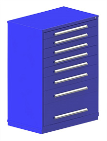 Rack Engineering Modular Cabinet with (1) 3-7/8", (4) 5-7/16", (2) 7-13/16", (1) 12-5/8" Drawers - 45"W x 27-3/4"D x 61-1/8"H
