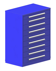 Rack Engineering Modular Cabinet with (1) 3-7/8", (8) 6-1/4" Drawers - 45"W x 27-3/4"D x 61-1/8"H