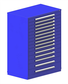 Rack Engineering Modular Cabinet with (10) 3-1/16", (3) 3-7/8", (2) 5-7/16" Drawers - 45"W x 27-3/4"D x 61-1/8"H