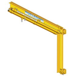 Column Mounted Swing Arm Fall Protection System, 12' Length, Dual Track, 2 Person Cap.