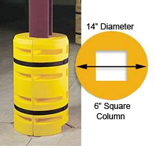 Column Sentry 6" square, 14" diameter; 42" tall