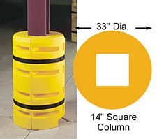 Column Sentry 14" square, 33" diameter; 42" tall