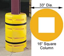 Column Sentry 16" square, 33" diameter; 42" tall