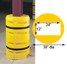 Column Sentry 12" x 24" rectangle, 38" diameter; 42" tall