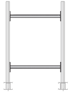 Medium Duty Cantilever Braces - Set of 2, for 6' to 10' Uprights, 47"L