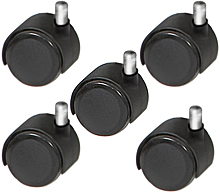 Dual Wheel Caster Set - for polished cast aluminum bases