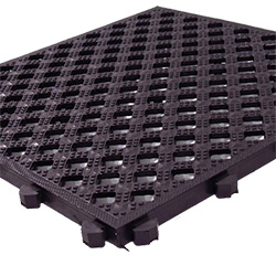 Snap Together Floor Tile - Comfort Diamond Shield - 20" x 20" x 1" - Open Surface
