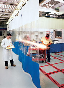 3-Sided Curtain Station 24' L x 12' w x 8' h