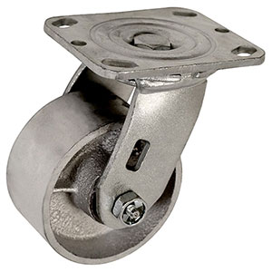 D Series Swivel Caster - 4" x 2" Cast Iron Wheel - 800 lb. Cap.