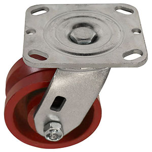 D Series Swivel Caster - 4" x 2" V-Groove Iron Wheel - 800 lb. Cap.