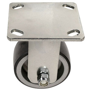 D Series Rigid Caster - 4" x 2" Urethane on Iron Wheel - 700 lb. Cap.