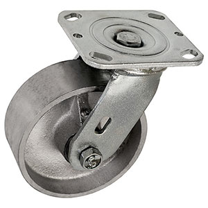 D Series Swivel Caster - 5" x 2" Cast Iron Wheel - 1,000 lb. Cap.