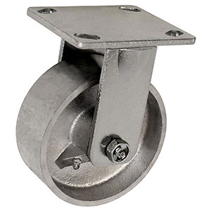 D Series Rigid Caster - 5" x 2" Cast Iron Wheel - 1,000 lb. Cap.