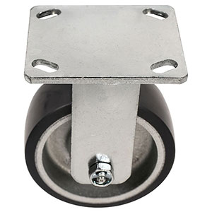 D Series Rigid Caster - 5" x 2" Urethane on Iron Wheel - 1,050 lb. Cap.