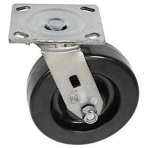 D Series Swivel Caster - 6" x 2" Phenolic Wheel - 1,200 lb. Cap.