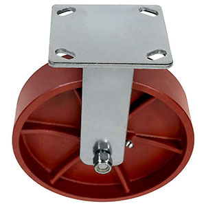 F Series Rigid Caster - 8" x 2" Ductile Steel Wheel - 2,000 lb. Cap.