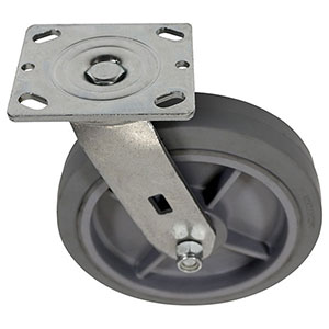 D Series Swivel Caster - 8" x 2" Performance TPR Wheel - 600 lb. Cap.