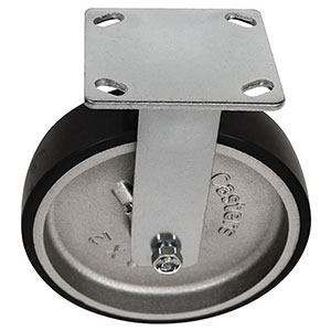 F Series Rigid Caster - 8" x 2" Urethane on Iron Wheel - 1,500 lb. Cap.