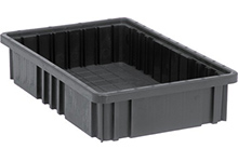 Conductive Dividable Grid Containers, 16-1/2" x 10-7/8" x 3-1/2" - Carton of 12