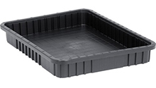 Conductive Dividable Grid Containers, 22-1/2" x 17-1/2" x 3" - Carton of 6
