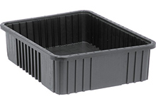 Conductive Dividable Grid Containers, 22-1/2" x 17-1/2" x 6" - Carton of 3