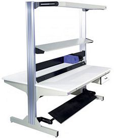 Technical Workstation, 72" x 30", Double Side, Plastic Laminate Top - Adder