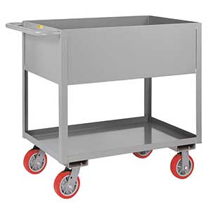 Deep Shelf Service Cart - 24"W x 36"L x 12"D Shelf, 3600 lb. Cap.