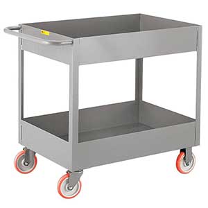 Deep Shelf Service Cart - 24"W x 36"L x 6"D Shelf, 1200 lb. Cap.
