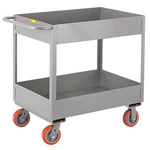 Deep Shelf Service Cart - 24"W x 36"L x 6"D Shelf, 3600 lb. Cap.